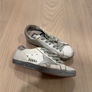 Golden Goose White Leather Sneakers/ Steady Seller and Rare Size 35🩶